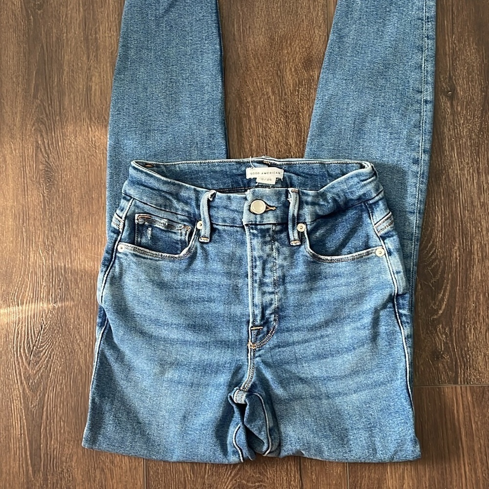 Good American Skinny Fit Jeans Size 0|25 - Picture 3 of 6